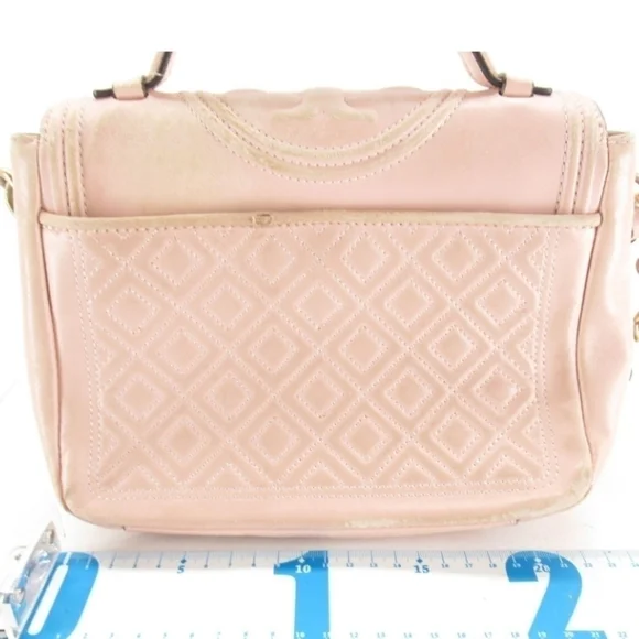 Authentic Tory Burch 2way Shoulder Bag Fleming Pink Handbag - Picture 2 of 8